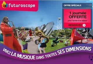 Futuroscope : 1 journée supplémentaire gratuite pour un séjour 2j/2n acheté