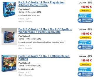 Moins de 200 euros la console PS3 12Go + Playstation Move + jeu Wonderbook : Book of Speel (port inclus)