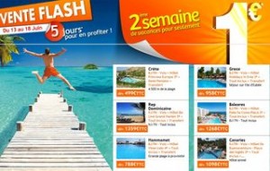 PromoVacances ! La 2ème semaine pour 1 euro (vente flash)