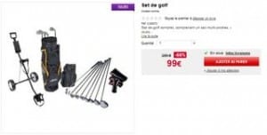 SOLDES KIT DE GOLF COMPLET