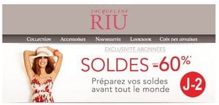 Voir et préparez les soldes Jacqueline Riu 