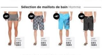 La Halle : Soldes Maillots de bain femme, homme, enfant ( -50% / livraison gratuite en magasin )