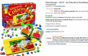 12 euros Jeu Mon Grand Colorino Ravensburger