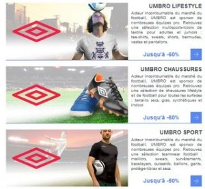 Vente Privée UMBRO