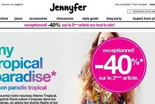 Bon plan Jennyfer : Moins 40% sur le 2éme article