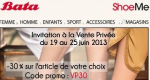 code promo BATA juin 2013