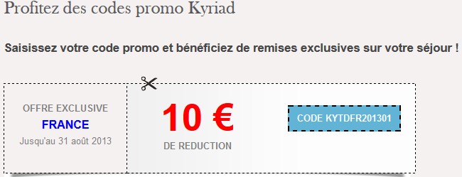 code promo kyriad hotel