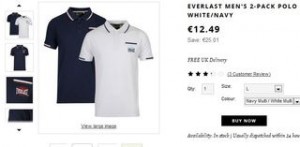 lot polo Everlast moins de 10 euros