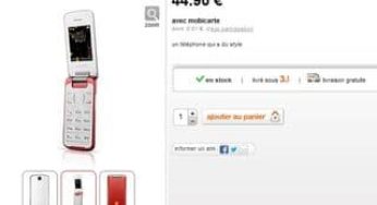 Moins de 45 euros téléphone Alcatel 20.10 sans engagement port inclus (entre 60 et 70 euros ailleurs)