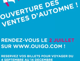 Billet OUIGO à 10 euros (ouverture des ventes)