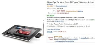 récepteur TV TNT Elgato Eye pour appareil Androïd à moins de 50 euros