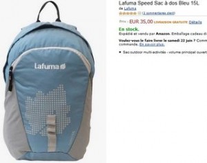 Offre 1 sac à dos Lafuma à 1 euro