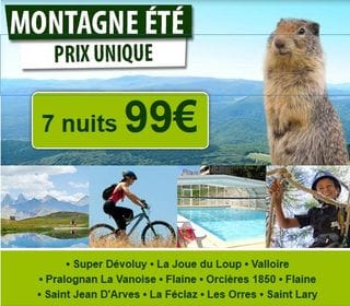 Vente flash ! 99 euros séjours 7 nuits en juin et juillet / France