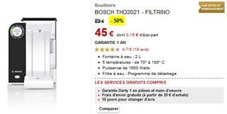 soldes fontaine bouilloire BOSCH