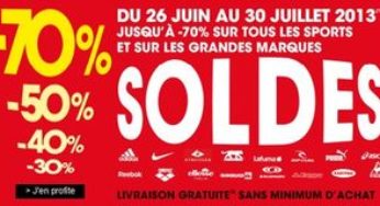 Soldes Go Sport ! Jusqu’à moins 70% (vêtements, chaussures, sports…) – livraison gratuite sans minimum