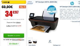 soldes imprimante HP multifonction WI FI 35 euros