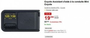 Moins de 20€ Assistant d'aide à la conduite Mini Coyote au lieu de 89 euros (-70%)