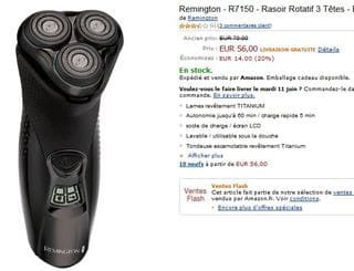 vente flash rasoir Remington