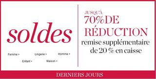 Moins 20% supplémentaires sur les soldes Marks et Spencer