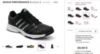 27 euros Chaussures femme Adidas SUMBRAH 2 au lieu de 60 euros (livraison gratuite)