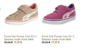 Baskets Puma enfant à 15 euros 