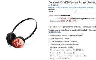 Casque audio Creative HQ-1450 soldes