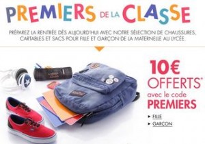 Code promo 10€ de réductions cartables, sacs et chaussures Amazon