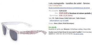 Lunettes de soleil Lulu Castagnette à 8,80 euros au lieu de 22€