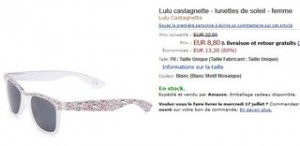 Lunettes de soleil Lulu Castagnette à 8,80 euros au lieu de 22€ 