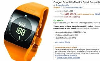 Moins de 30 euros la Montre Sport-Boussole Oregon Scientific (port inclus / au lieu de 60 euros)