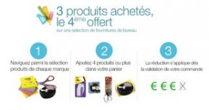 3 articles Scotch, Avery ou Fellowes acheté = le 4eme offert (fournitures de bureau)