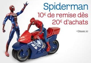 20€ de figurines Spiderman achetés = 10€ reduction immédiate / DERNIER JOUR