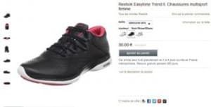 30 euros Chaussures sport femme Reebok Easytone Trend II (livraison gratuite / au lieu de 100 euros)