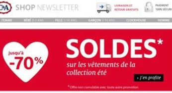 Soldes C&A : jusqu’à moins 70% + livraison gratuite