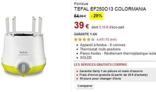 SOLDES FONDUE TEFAL COLORMANIA