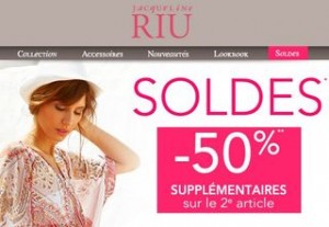 Soldes Jacqueline Riu : jusqu’à moins 60% + -50% sur le deuxième article 