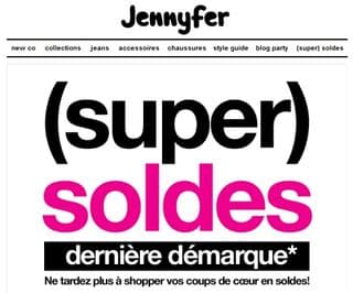 Dernière démarque Jennyfer ! Jusqu’à moins 80% (livraison gratuite en mag.)