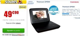 Moins de 50 euros lecteur DVD portable Thomson 7" / SOLDES