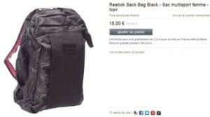 SOLDES SAC DE SPORT REEBOK FEMME