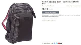 Sac de sport Reebok à 15 euros au lieu de 50 euros (livraison gratuite / plusieurs modèles)