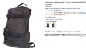 Sac à dos Quiksilver Sugarmana X3 à 13,50 euros 