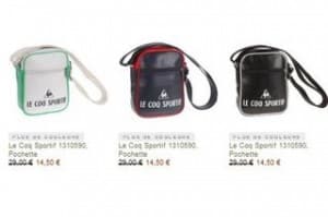 Sac bandoulière Le Coq Sportif en soldes moins de 15 euros port inclus