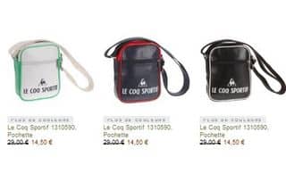 Sac bandoulière Le Coq Sportif à 14,5 euros au lieu de 29 euros (port inclus / coloris aux choix)