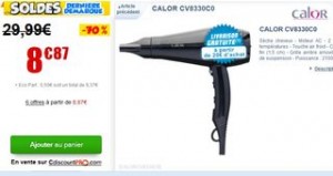 Sèche-cheveux Calors en soldes à moins de 9 euros