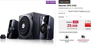 29 euros enceintes multimédia Neoxeo SPK 2120 