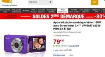 39 euros l’appareil photo numérique VIVITAR 16 Mpix / Ecran pivotant (port inclus / au lieu de plus de 55€)