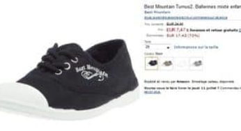 Moins de 8 euros baskets en toile enfant Best Mountain / au lieu de 24,90 euros