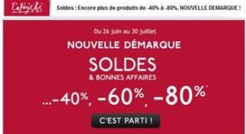 Nouvelle démarque Galeries Lafayette – jusqu’à moins 80%
