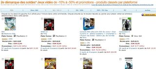 2éme démarque soldes Jeux vidéo Amazon