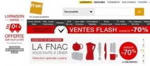 livraison gratuite vente flash FNAC